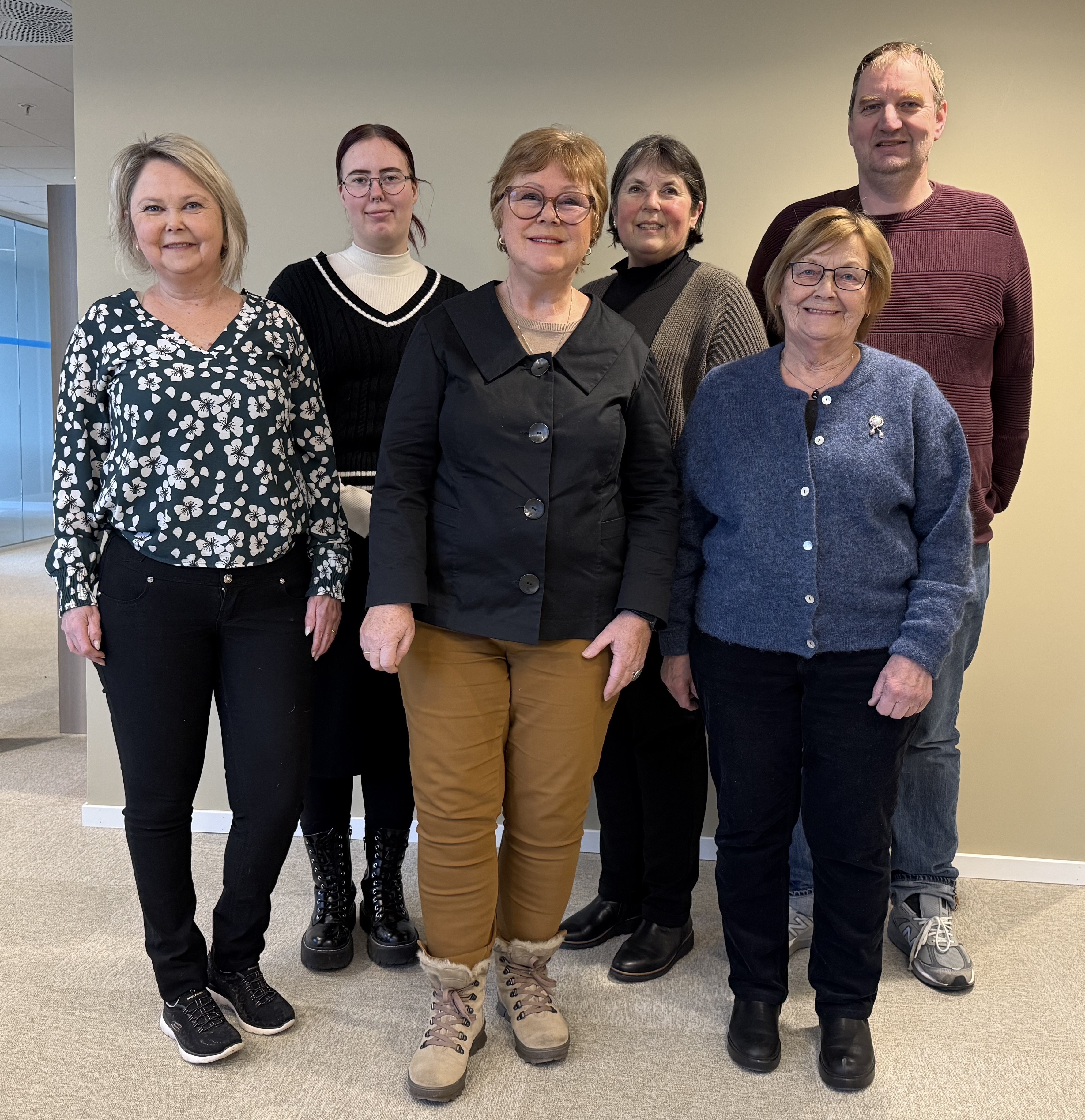 Brukerutvalget for Sykehusapotekene i Midt-Norge: Fra venstre: Mona Sundnes, May-Jorunn Rødsjø, Kirsten Paasche, Evy Svanemsli, Ingri Løset og Lars Morten Lersveen.